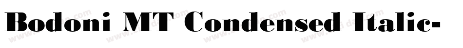 Bodoni MT Condensed Italic字体转换